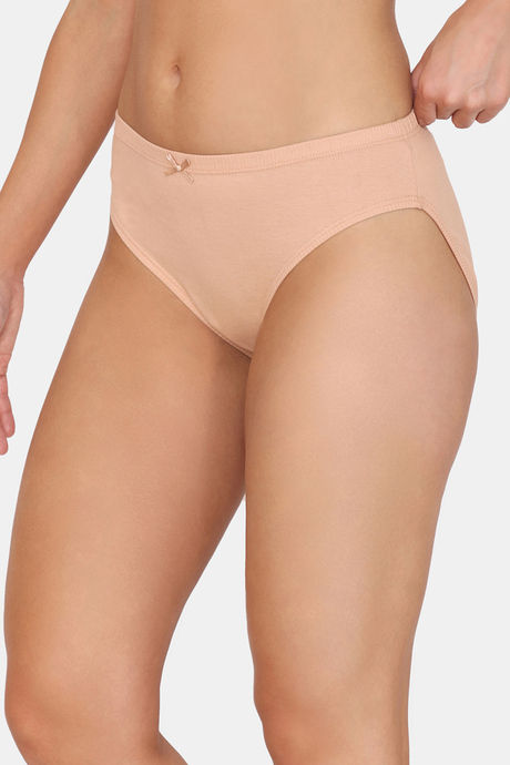 Rosaline Cotton Comfort Medium Rise Full Coverage Bikini Panty (Pack of 3) - Multicolor — image 8